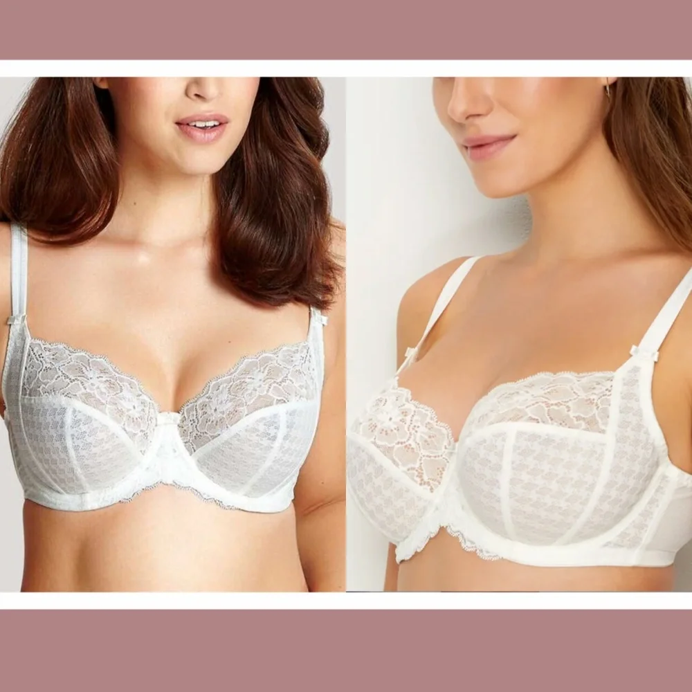 NWT $72 Panache [ 28H US‎ ] Envy Balconnete Underwire Full Cup Bra in Ivory